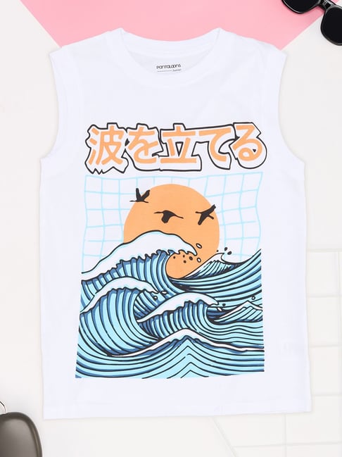 Pantaloons Junior Boys White Vest