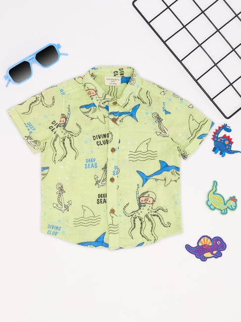 Pantaloons Baby Boys Lime Shirt