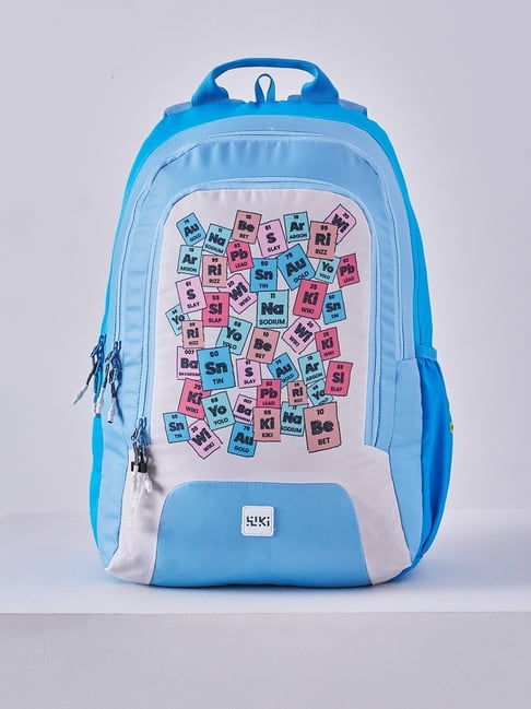 wildcraft blue printed medium backpack