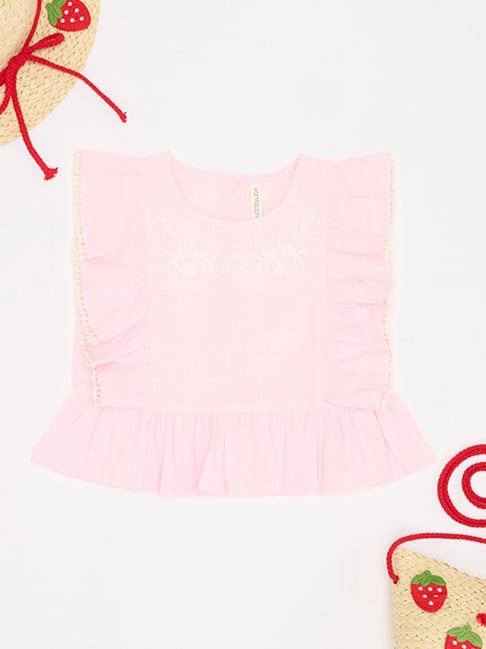 Pantaloons Junior Girls Pink Top-picture-17