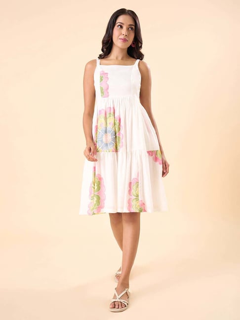 Akkriti by Pantaloons Snow White Printed Casual Dress-picture-38