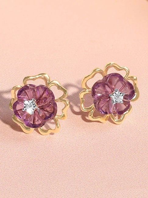 Mia by Tanishq 14k (585) Yellow Gold Earrings for Women