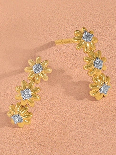 Mia by Tanishq 14k (585) Yellow Gold Earrings for Women