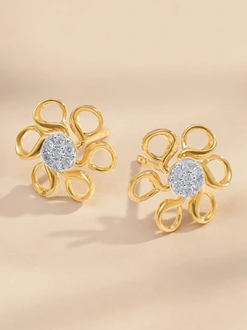 Mia by Tanishq 14k (585) Yellow Gold Earrings for Women