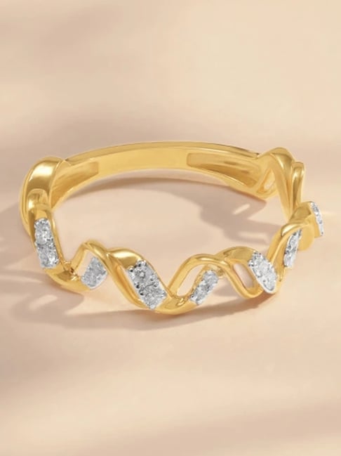 Mia by Tanishq 14k (585) Yellow Gold Ring for Women-picture-31