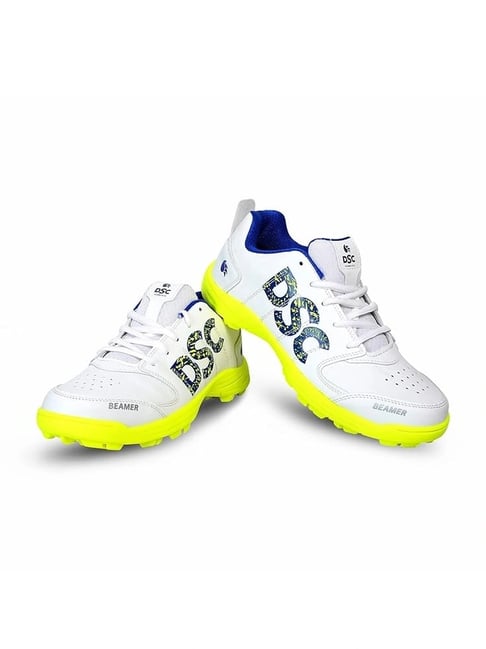 Scarpe Da Cricket DSC Beamer - Uomo, Taglia 8 UK, Giallo Fluorescente-Bianco - Foto 3