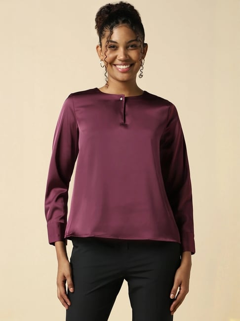Allen Solly Maroon Top-picture-33