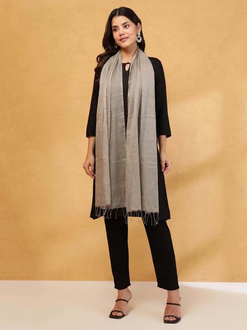 Fabindia Grey Stole-picture-33