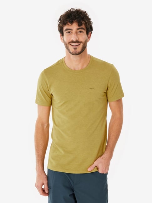 QUECHUA By Decathlon Men Khaki Regular Fit T-Shirt-picture-30