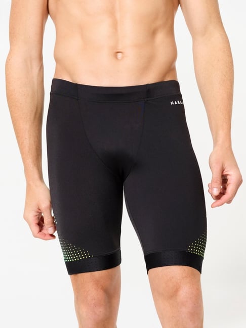 Buy NABAIJI By Decathlon Men Black Regular Fit Swim Shorts at Best