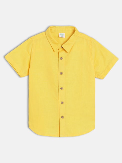 Miniklub Boys Yellow Regular Fit Shirt