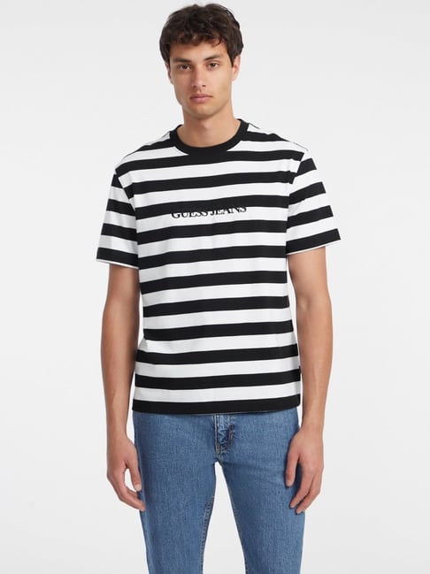 guess jeans guess t shirt mens striped