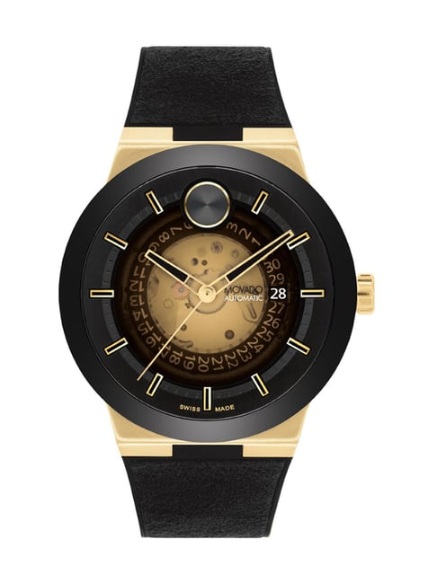 Brown Movado Watches Starting Price MOVADO S-Steel Blue Dial Brown