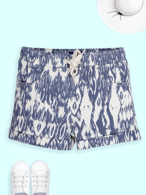 Kiddopanti Girls Multi Cotton Regular Fit Printed Shorts-picture-24