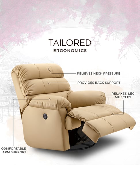 Buy Duroflex Beige Avalon Posture Pro Single Seater Rotating