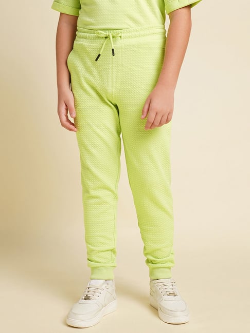 Jack Jones Junior Boys Lettuce Green Track pants
