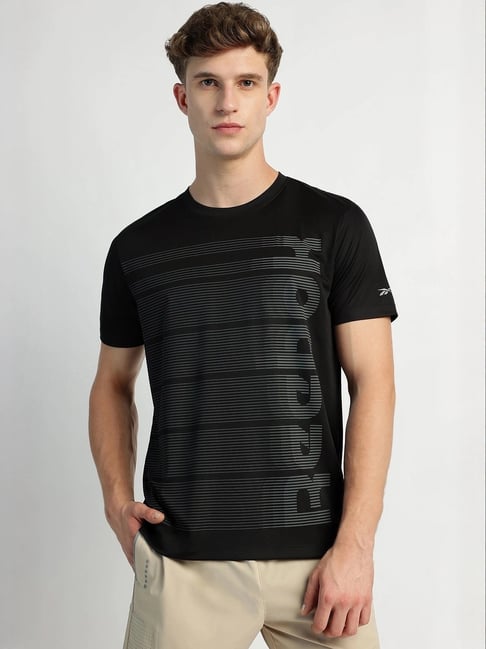 Reebok Black Regular Fit Printed Sports T-Shirt-picture-23