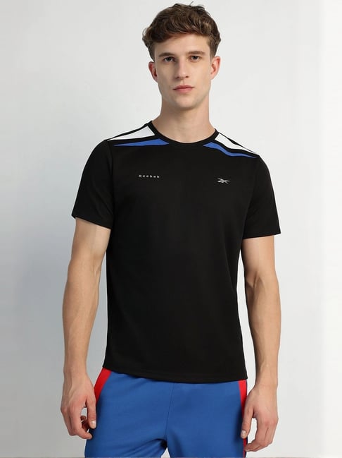 Reebok Black Regular Fit Sports T-Shirt-picture-18