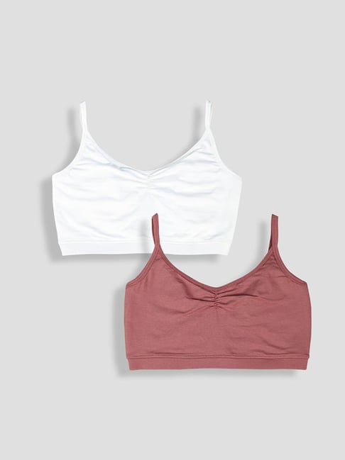 Tresnova Girls Multicolor Regular Fit Bra -Pack of 2