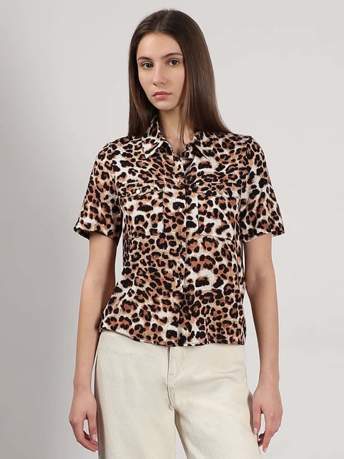 Vero Moda Tan Printed Casual Shirt-picture-34