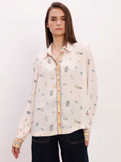 Vero Moda Ecru Printed Casual Shirt-picture-15