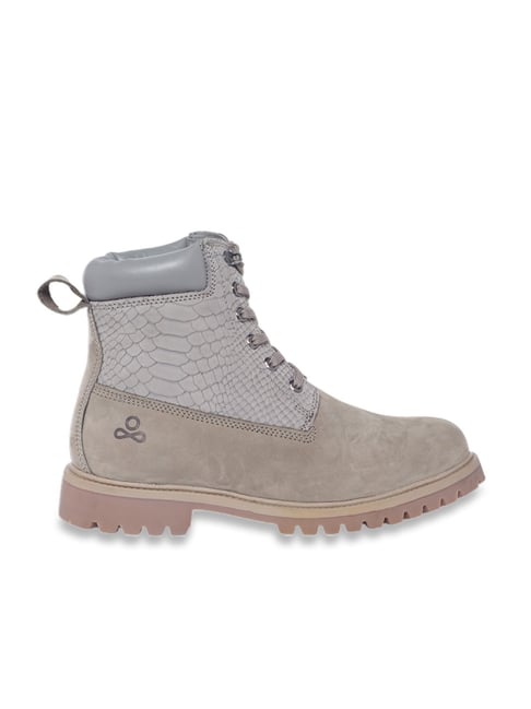 Skating Monk By Woodland Women's Bright Grey Derby Boots