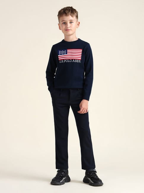 U.S. Polo Assn. Boys Blue Polyester Trousers