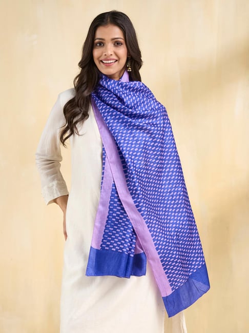 Fabindia Blue Printed Stole-picture-41