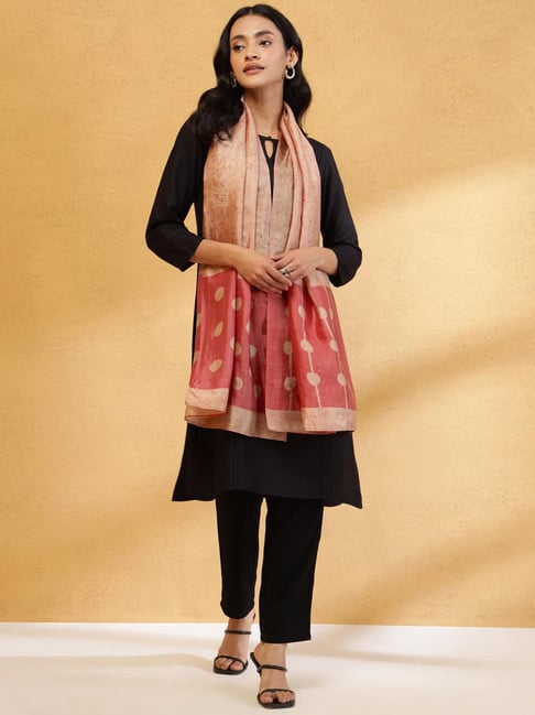 Fabindia Beige Printed Stole-picture-35