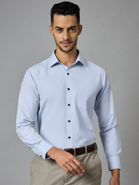 Louis Stitch Blue Regular Fit Shirt