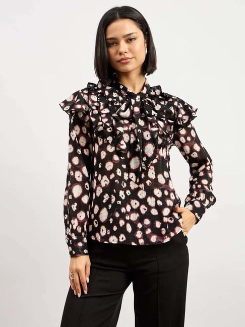 SALT Attire Black Printed Top-picture-36