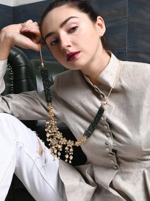 Odette Green Beauty Necklace & Earring Set-picture-34