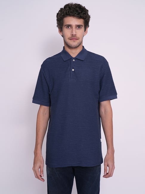 Polos Hommes SELECTED HOMME Beige Black Regular Fit Cotton Polo T