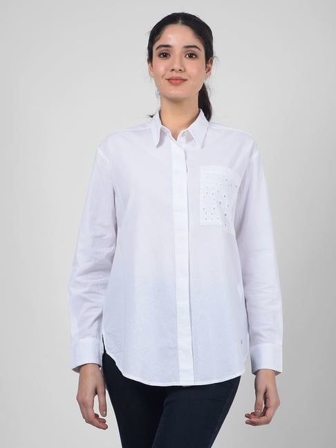 Numero Uno White Cotton Regular Fit Shirt-picture-10