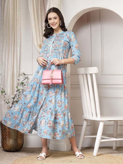 sachin and babi light blue dress Buy Floral Dresses Women Online in India at Best Prices