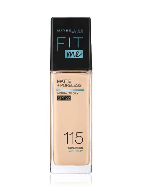 Maybelline New York Fit Me Matte + Poreless Liquid Foundation, 115 Ivory| With SPF - 30 ml