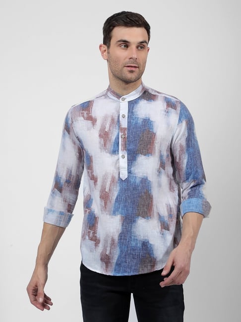 Numero Uno Multicolor Slim Fit Abstract Shirt-picture-30