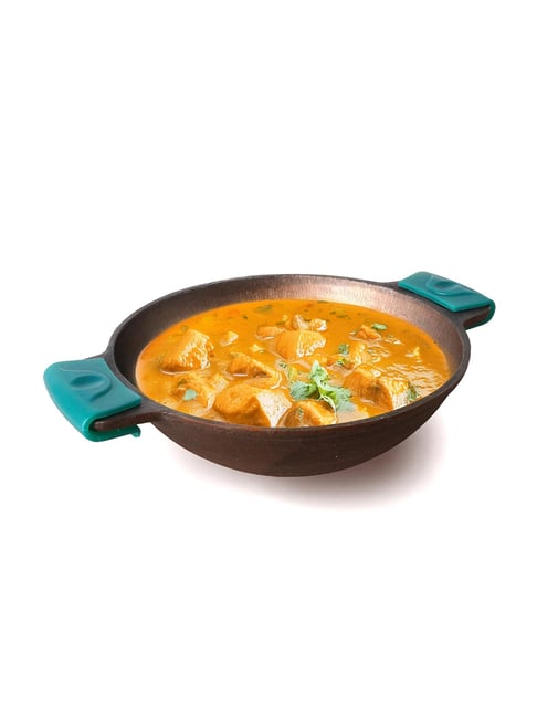 The Indus Valley Black Cast Iron Pre-Seasoned Kadhai (2.5 L)