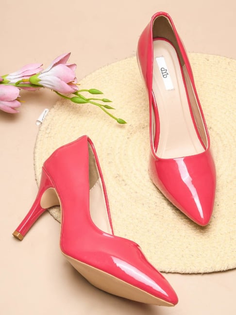 The White Pole Women's Pink Stiletto Pumps-picture-12