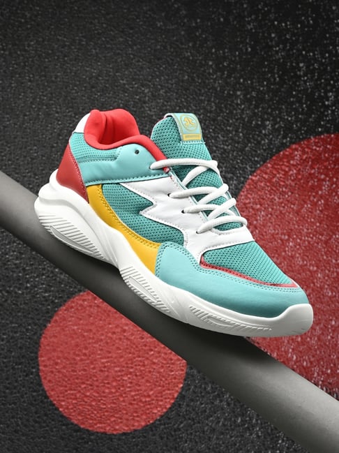 OFF LIMITS Men's ROGER Green, Off White & Yellow Running Shoes-image-18