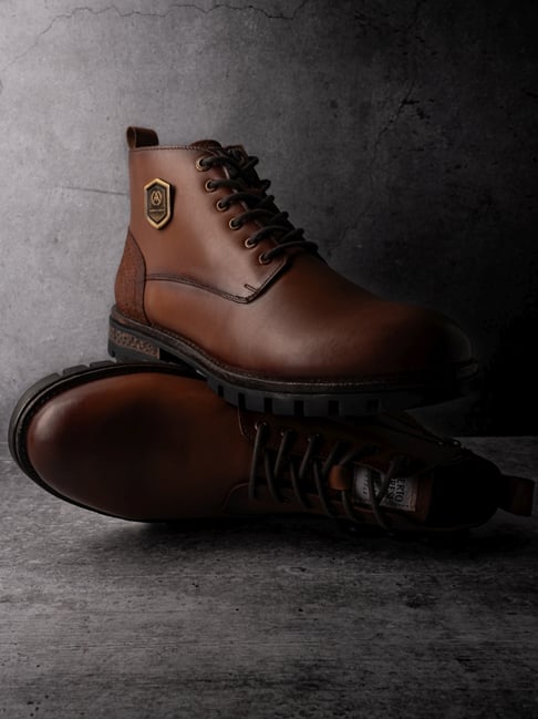 Alberto Torresi Men Tan Biker Boots