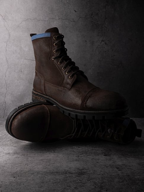 Alberto Torresi Men Brown Biker Boots-picture-15