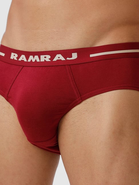 Ramraj Multicolor Solid Briefs (Pack of 4)