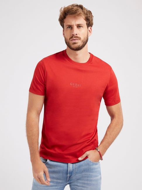 Guess Red Fashion Slim Fit T-Shirt