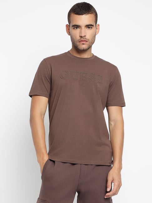 Guess Brown Fashion Regular Fit T-Shirt