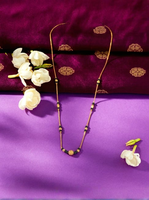 P.N.Gadgil Jewellers 22 Karat (916) Yellow Gold Classic Maniratna Modern Mangalsutra For Woman