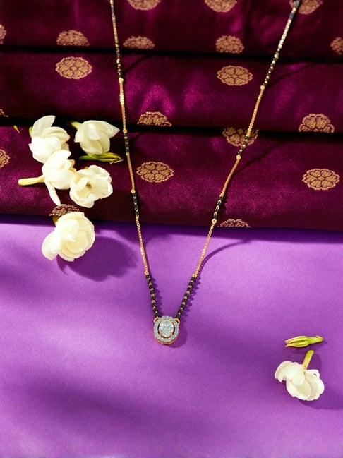 P.N.Gadgil Jewellers 22 Karat (916) Yellow Gold Evil Eye Aura Modern Mangalsutra For Woman