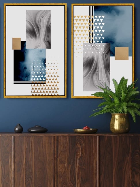 Art Street Blue Canvas Wall Art - Set of 2-picture-20
