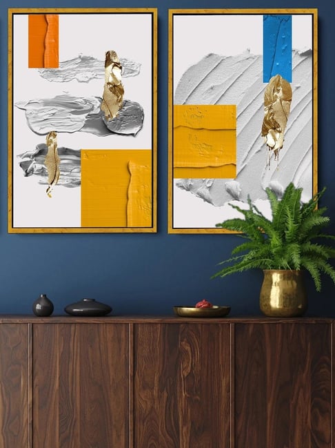 Art Street Gold Canvas Wall Art - Set of 2-picture-15
