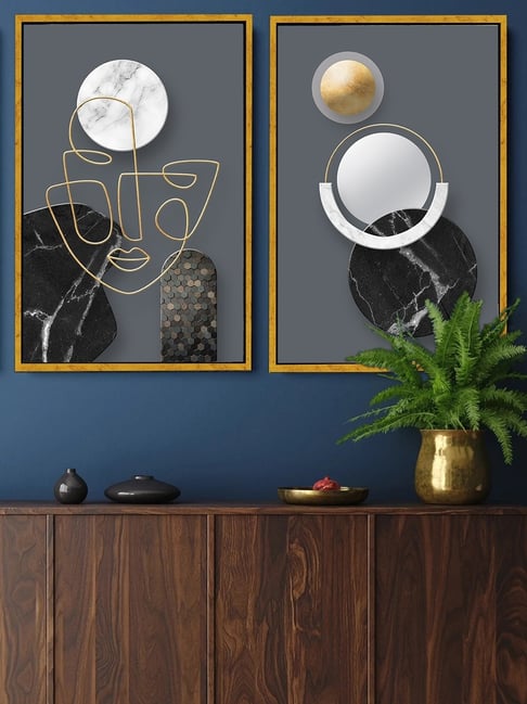 Art Street Gold Canvas Wall Art - Set of 2-picture-16